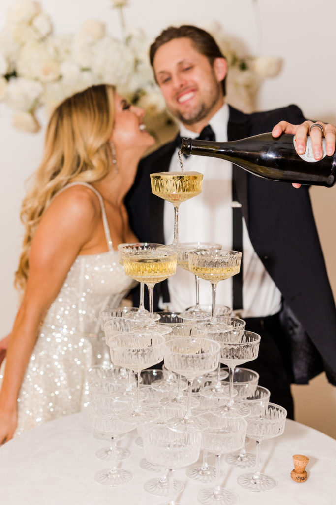 day of wedding timeline - wedding timeline day of template - champagne tower
