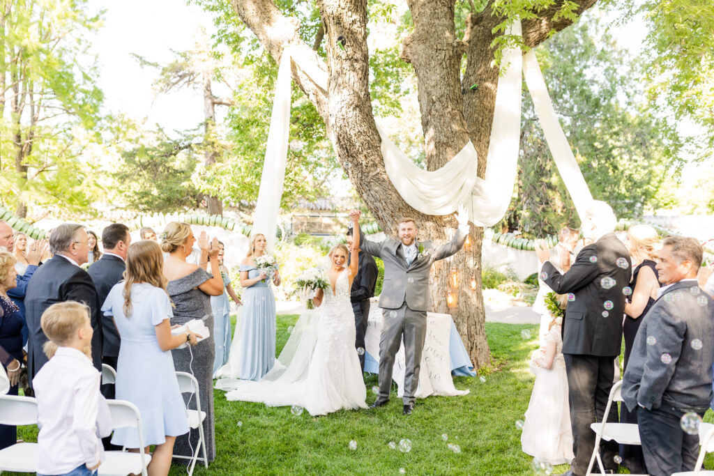 magical wedding ceremony at botanical gardens