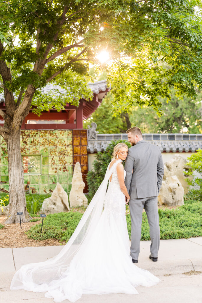 Botanical gardens wedding in Wichita, Kansas
