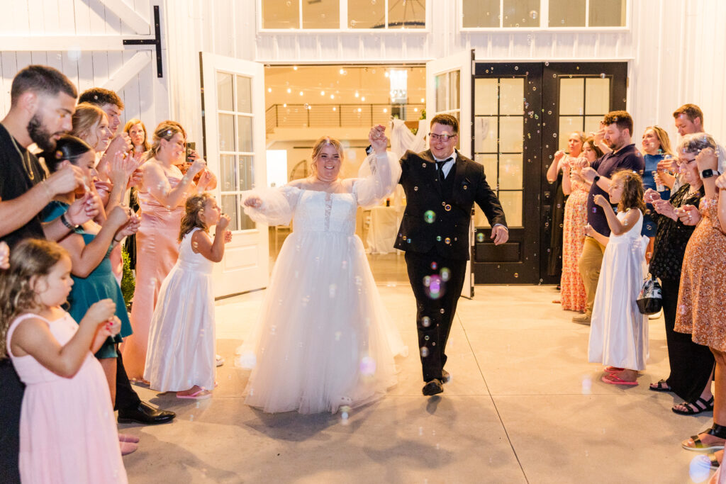 Wedding day grand exit at the end of reception
